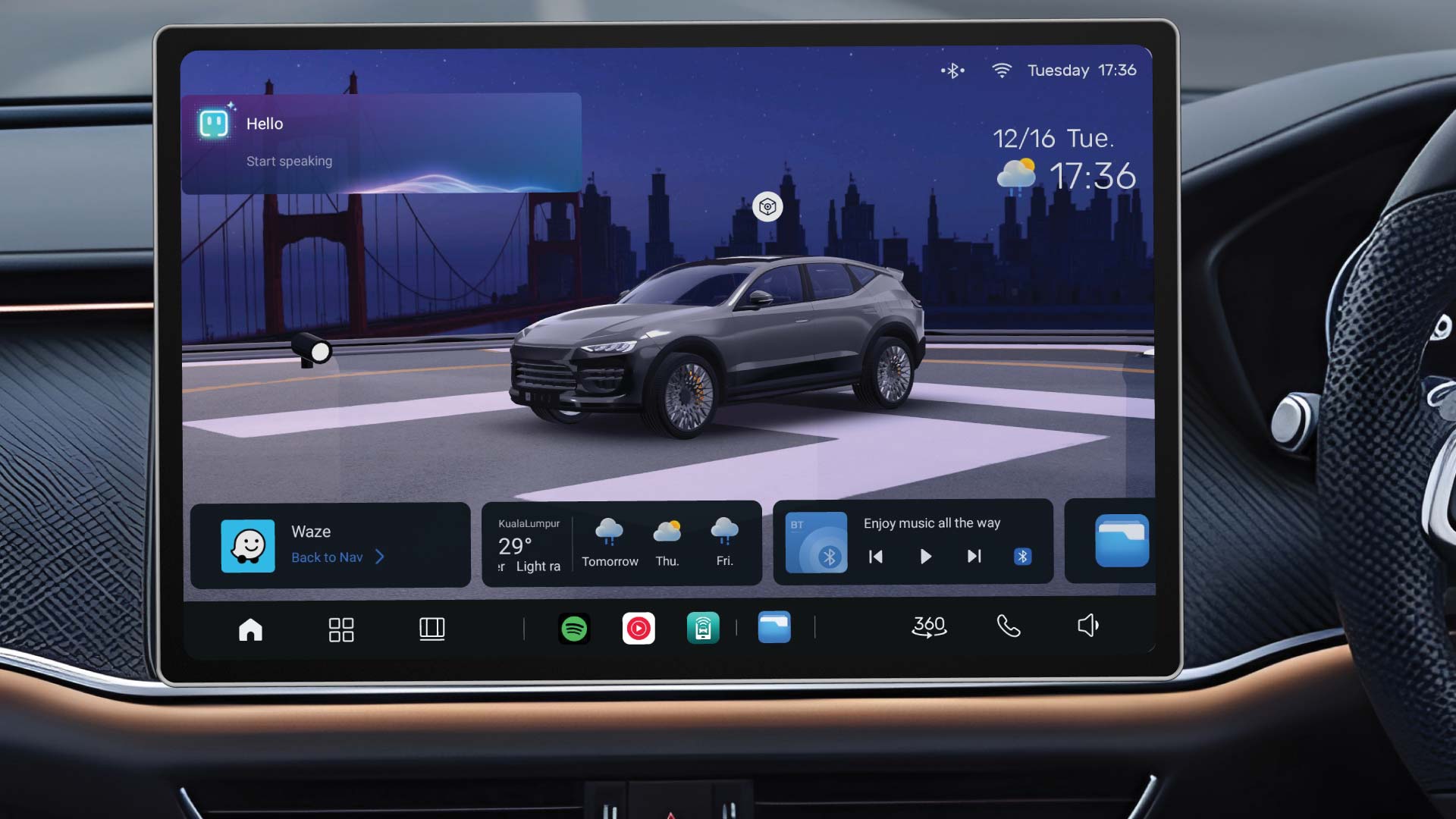 X100 Infotainment Dashboard